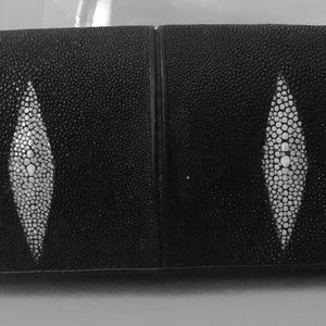 Genuine Stingray Leather Bi-Fold Wallet